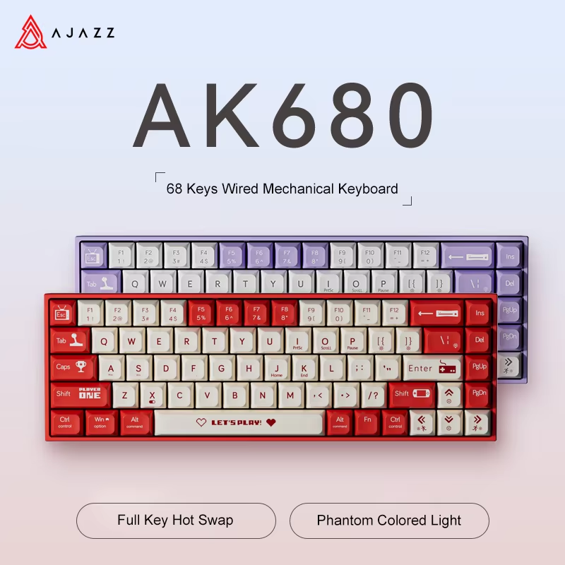 Teclado Mecânico Gamer AJAZZ A - Gaming Keyboard Hot Swappable avaliação e preço