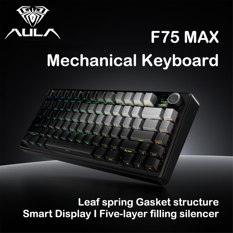 Teclado Mecânico AULA F75 MAX  - Gaming Keyboard Hot Swappable avaliação e preço